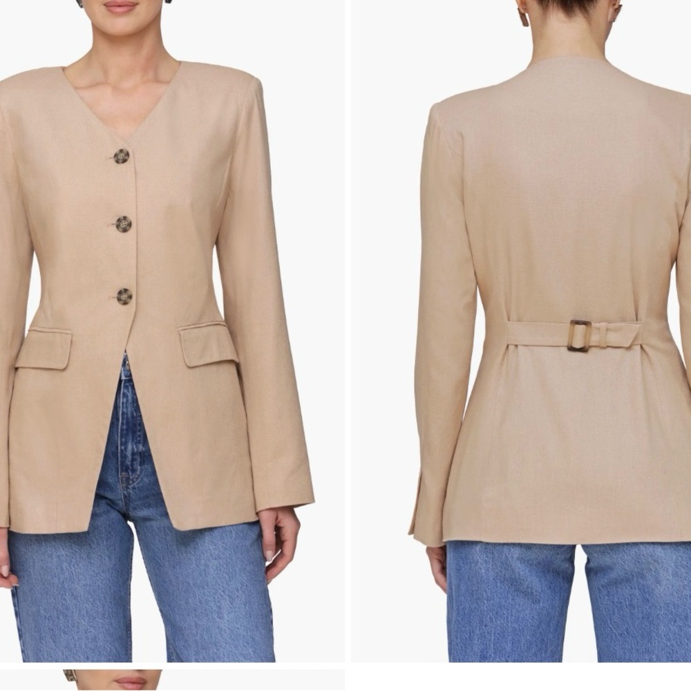 Brand New Bagatelle V-neck longline Light Tan Blazer
